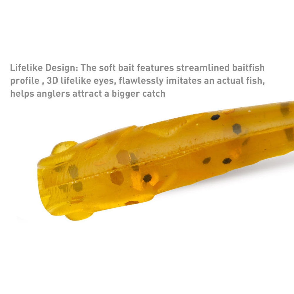 Big T Tail Realistic Plastic Soft Fishing Lure Rubber Fish 2pcs